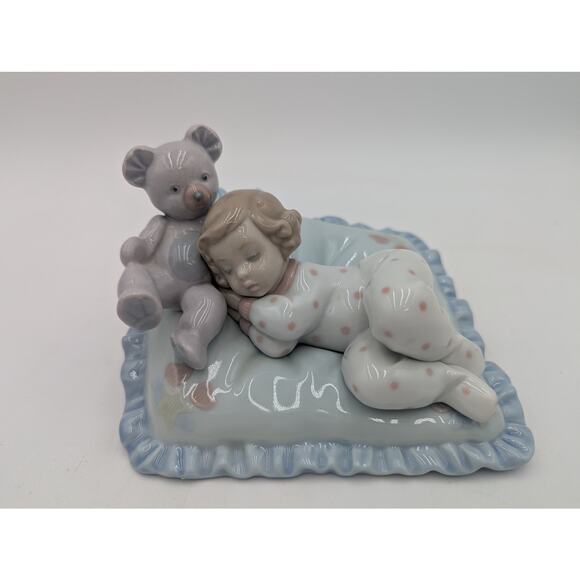 1990 LLADRO Counting Sheep Sleeping Baby Ceramic Figure 6790 in Box - Picture 2 of 7